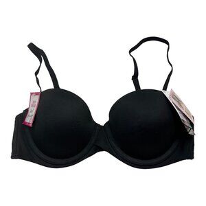 Maidenform Bra‎ Womens 34B Black Self Expressions Womens Stay Put Strapless